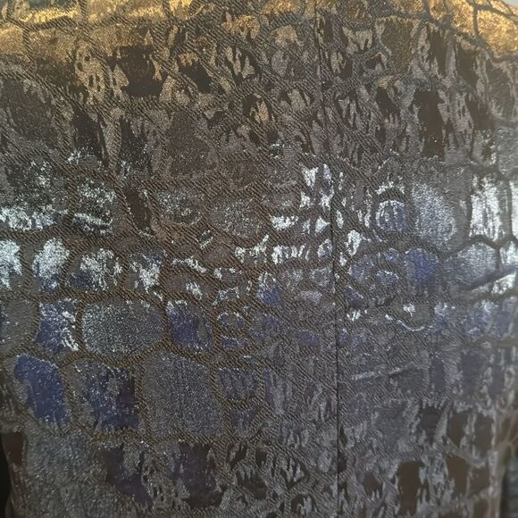 Black Patterned Double Breasted 2 Piece Suit Tuxedo Size 34 Jacket 29/31 Pants - Picture 15 of 15